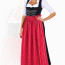 Bavarian winter clothing: full-length dirndls and lederhosen